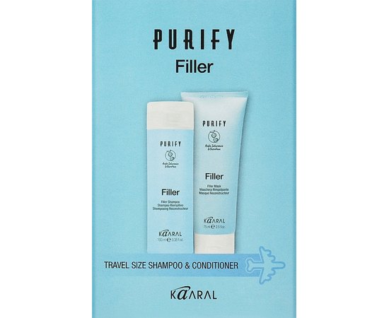 Дорожній набір для інтенсивного догляду і наповнення волосся Kaaral Purify Filler Travel Kit, 100/75 ml, фото _ab__is.image_number.default Дорожній набір для інтенсивного догляду і наповнення волосся Kaaral Purify Filler Travel Kit, 100/75 ml, фото _ab__is.image_number.default