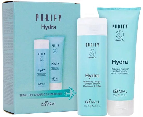 Дорожный набор Увлажнение Kaaral Purify Hydra Travel Kit, 100/75 ml