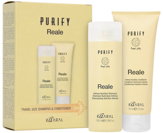 Дорожный набор Интенсивное питание Kaaral Purify Reale Travel Kit, 100/75 ml