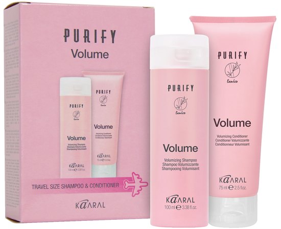 Дорожный набор для объема волос Kaaral Purify Volume Travel Kit, 100/75 ml