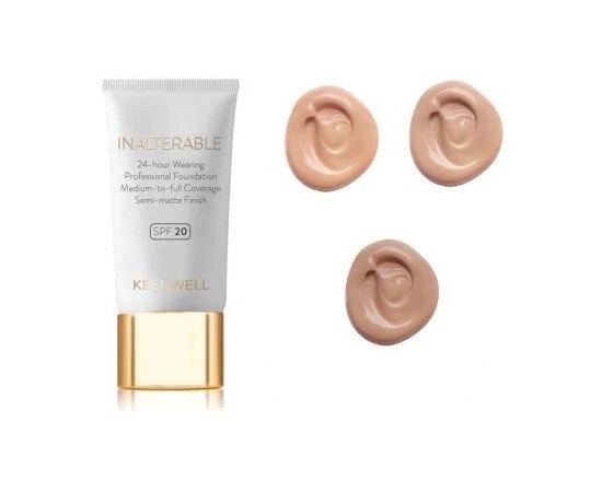Водостійка напівматова тональна основа для обличчя SPF20 Keenwell Inalterable Semi Matte Finish, 30 ml, фото _ab__is.image_number.default