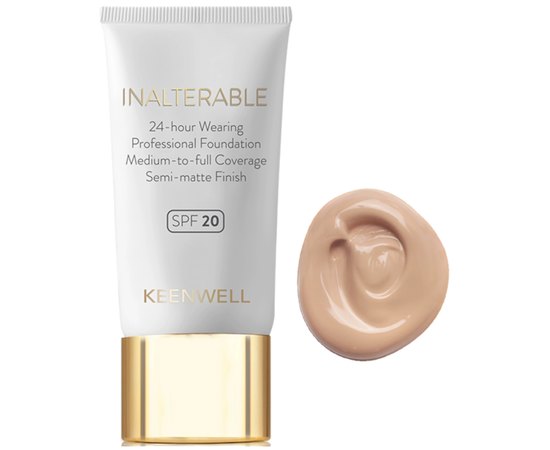 Водостійка напівматова тональна основа для обличчя SPF20 Keenwell Inalterable Semi Matte Finish, 30 ml, фото _ab__is.image_number.default