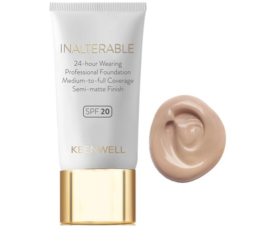 Водостійка напівматова тональна основа для обличчя SPF20 Keenwell Inalterable Semi Matte Finish, 30 ml, фото _ab__is.image_number.default