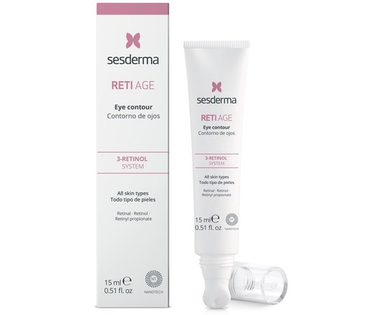 Антивозрастной гель для кожи вокруг глаз Sesderma Reti-Age Eye Contour Gel 3-Retinol System, 15 ml, изображение 2
