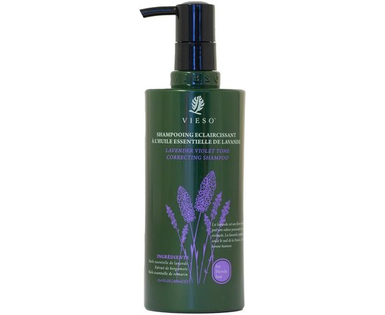 Лавандовий шампунь для корекції відтінку Vieso Lavender Violet Tone Correcting Shampoo, фото 