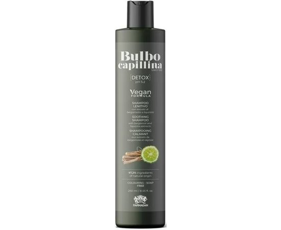 Заспокійливий шампунь для волосся та шкіри голови Farmagan Bulbo Capillina Detox Shampoo, фото 