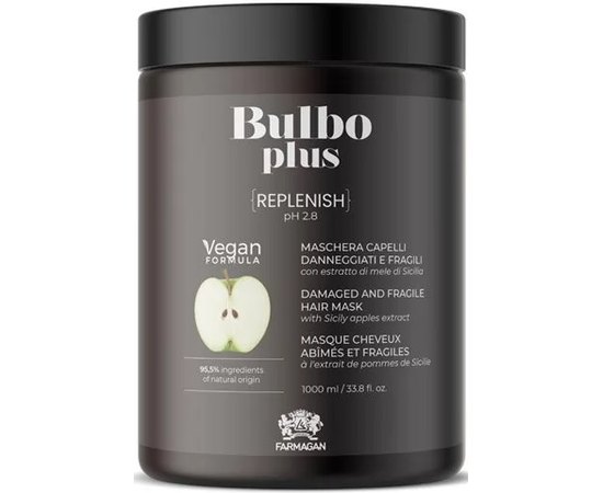 Маска для поврежденных и ломких волос Farmagan Bulbo Plus Replenish Mask, изображение 2