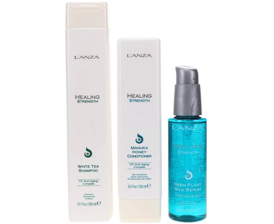 Набор укрепляющих средств для волос L'anza Healing Strength Holiday Trio Box, изображение 2