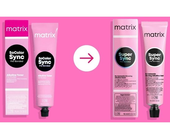 Крем-краска без аммиака Matrix Super Sync Pre-Bonded, 90 ml, изображение 2 Крем-краска без аммиака Matrix Super Sync Pre-Bonded, 90 ml, изображение 2