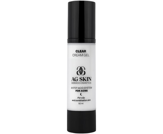 Крем-гель з азелогліцином та саліциловою кислотою AG Skin 3 Step Acid System For Acne Clear Cream Gel, 50 ml, фото 