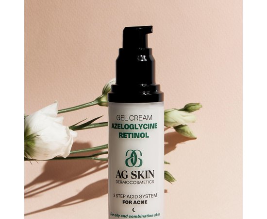 Гель-крем с азелоглицином и ретинолом AG Skin 3 Step Acid System For Acne Gel Cream Azeloglycine Retinol, 50 ml, изображение 2