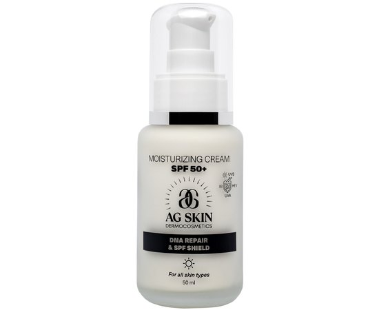 Зволожуючий сонцезахисний крем AG Skin DNA Reapir & SPF Shield Moisturising Cream SPF 50+, 50 ml, фото 