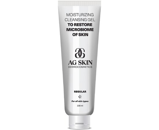 Увлажняющий очищающий гель для умывания AG Skin Regular Moisturizing Cleansing Gel Restoring Skin Microbiome, 230 ml
