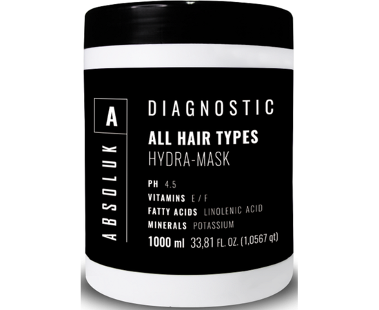 Гидро-маска для всех типов волос Absoluk Diagnostic All Hair Types Hydra-Mask, изображение 2
