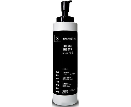 Интенсивный шампунь для разглаживания волос Absoluk Diagnostic Intense Smooth Shampoo, изображение 2 Интенсивный шампунь для разглаживания волос Absoluk Diagnostic Intense Smooth Shampoo, изображение 2