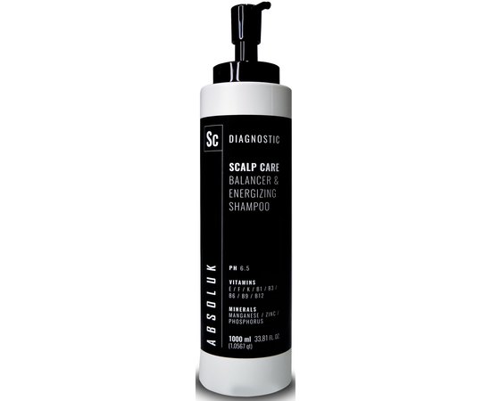 Шампунь для ухода за кожей головы Absoluk Diagnostic Scalp Care Balancer & Energizing Shampoo, изображение 2 Шампунь для ухода за кожей головы Absoluk Diagnostic Scalp Care Balancer & Energizing Shampoo, изображение 2