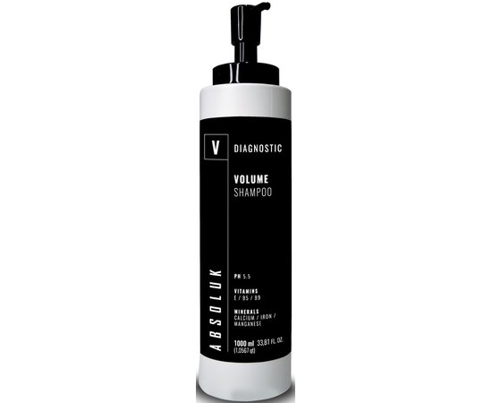 Шампунь для объема волос Absoluk Diagnostic Volume Shampoo, изображение 2 Шампунь для объема волос Absoluk Diagnostic Volume Shampoo, изображение 2
