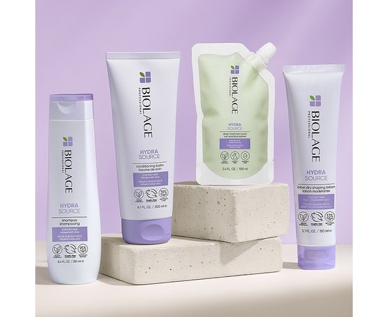 Несмываемый лосьон с термозащитой Biolage Hydra Source Blow Dry Shaping Lotion, 150 ml, изображение 3