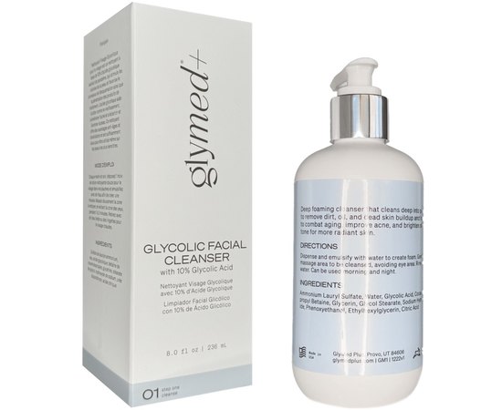 Гель для умывания с гликолевой кислотой GlyMed Glycolic Facial Cleanser with 10% Glycolic Acid, изображение 3