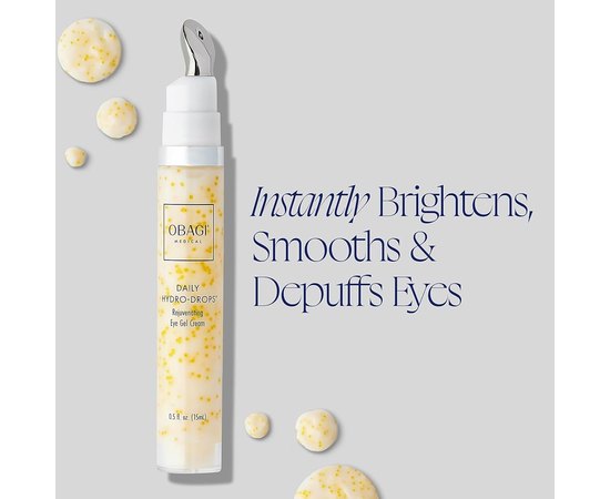 Восстанавливающий гель-крем для контура глаз с маслом гибискуса и ниацинамидом Obagi Daily Hydro-Drops Rejuvenating Eye Gel Cream, 15 ml, изображение 3