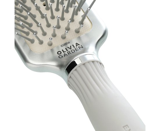 Щітка масажна Olivia Garden Expert Care Rectangular Nylon Bristles Silver S ID2038, фото _ab__is.image_number.default