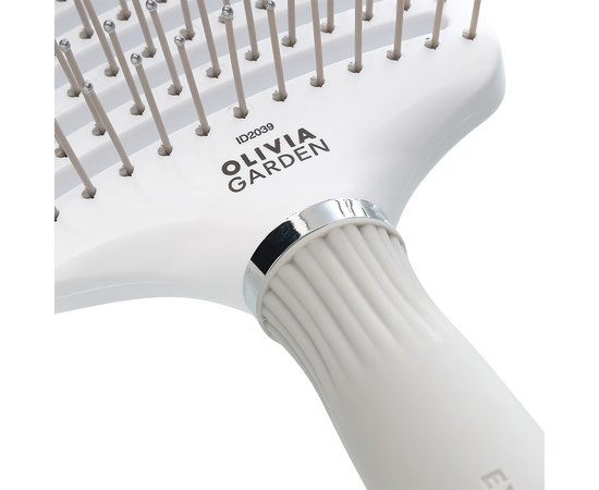 Щетка для укладки волос Olivia Garden Expert Care Vent Nylon Bristles White & Grey L ID2039, изображение 3