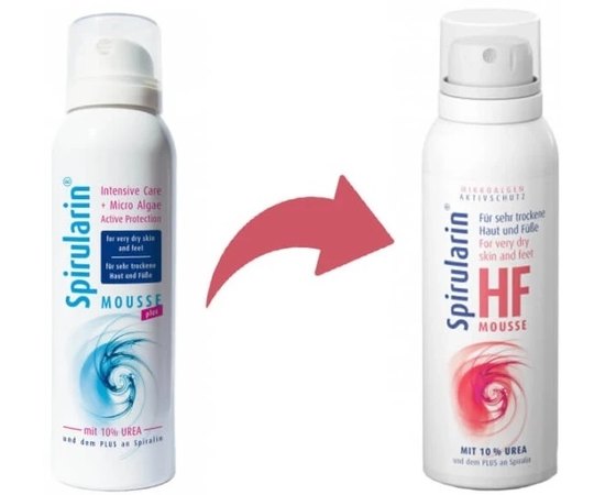 Мусс для очень сухой кожи стоп Spirularin Foot Mousse Plus, изображение 2
