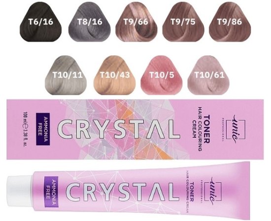 Безаммиачный тонер для волос Unic Crystal Toner Hair Coloring Cream, 100 ml, изображение 3