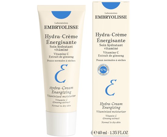 Легкий увлажняющий крем для лица с витамином С Embryolisse Hydra-Creme Energisante, 40 ml, изображение 2