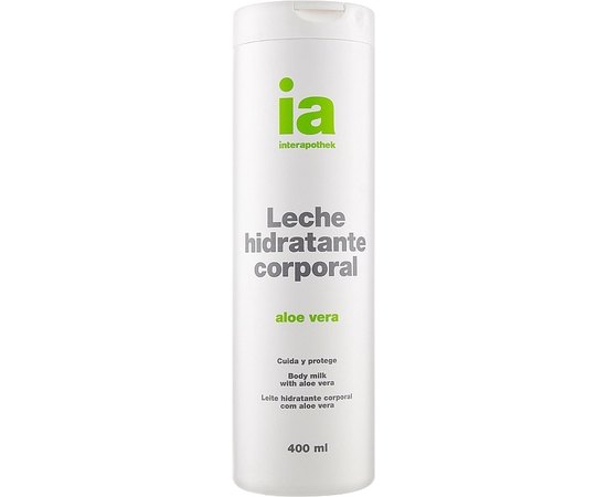 Увлажняющее молочко для тела с экстрактом Алоэ Вера Interapothek Leche Hidratante Corporal Aloe Vera, 400 ml