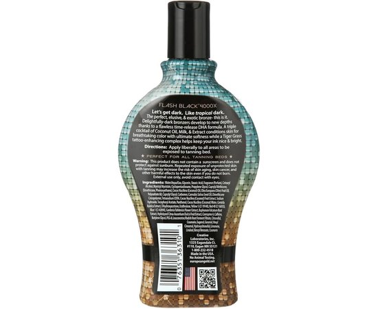 Крем для солярия темный бронзовый оттенок 4000X European Gold Flash Black, 354 ml, изображение 2 Крем для солярия темный бронзовый оттенок 4000X European Gold Flash Black, 354 ml, изображение 2