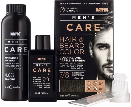 Набор для покраски волос и бороды Kay Pro Men's Care Hair & Beard Color, 2х50 ml, изображение 7 Набор для покраски волос и бороды Kay Pro Men's Care Hair & Beard Color, 2х50 ml, изображение 7