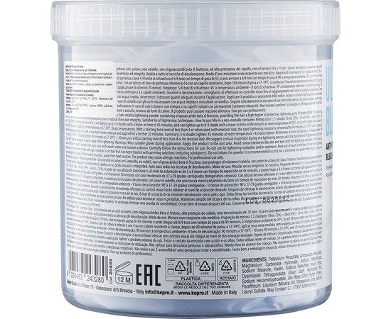 Пудра ультраосвітлювальна до 10 рівнів Kay Pro Ultra Bleach Powder 10 Toni, 500 g, фото _ab__is.image_number.default