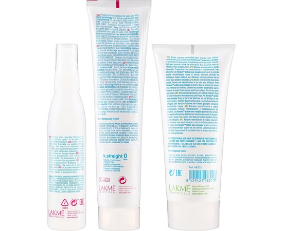 Комплекс для выпрямления жестких волос с тепловым действием Lakme K.Straight Ionic Straightening System for Resistant Hair 0, изображение 3