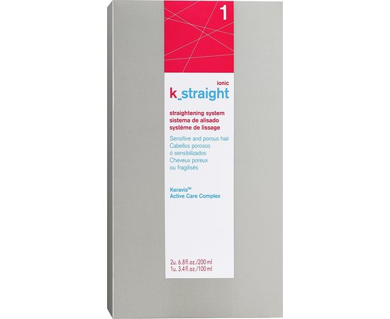 Комплекс для выпрямления ячеистых волос с тепловым действием Lakme K.Straight Ionic Straightening System for Sensitive Hair 1