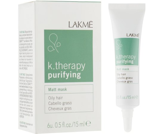 Матирующая маска для жирных волос Lakme K.Therapy Purifying Matt Mask, 6*15 ml, изображение 2