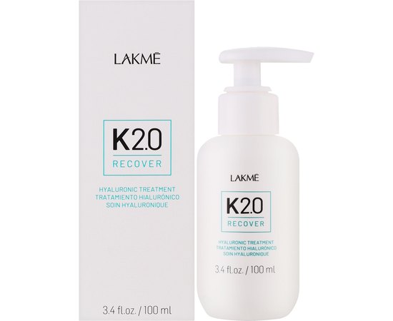 Восстановительная гиалуроновая маска для волос Lakme K2.0 Recover Hyaluronic Treatment, 100 ml, изображение 2