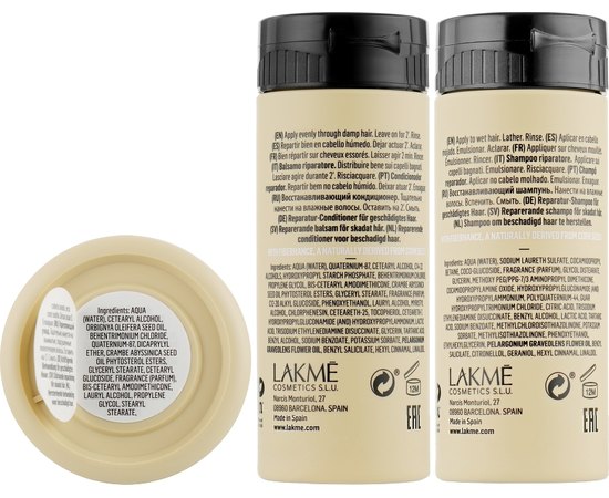 Набор восстанавливающий для сухих или поврежденных волос Lakme Teknia Deep Care, изображение 2