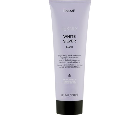 Тонировочная маска для нейтрализации желтого оттенка Lakme Teknia White Silver Mask, изображение 2