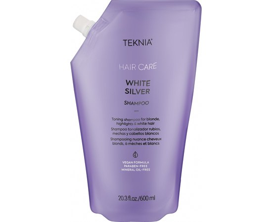 Шампунь для блондинов Lakme Teknia White Silver Shampoo, изображение 2