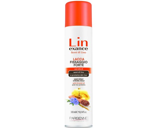 Лак для волос с экстрактом семян льна Parisienne Italia Semi Di Lino Hair Spray Strong Hold, 300 ml