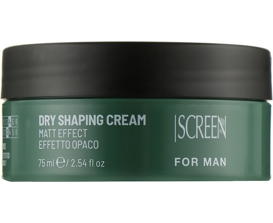 Моделирующий крем для волос с матовым эффектом средней фиксации Screen For Man Dry Shaping Cream, 75 ml