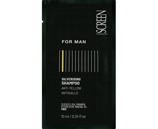 Мужской шампунь с антижелтым эффектом Screen For Man Silverising Shampoo
