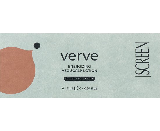 Ампулы для профилактики выпадения волос Screen Purest Verve Energizing Veg Scalp Lotion, 6*7 ml