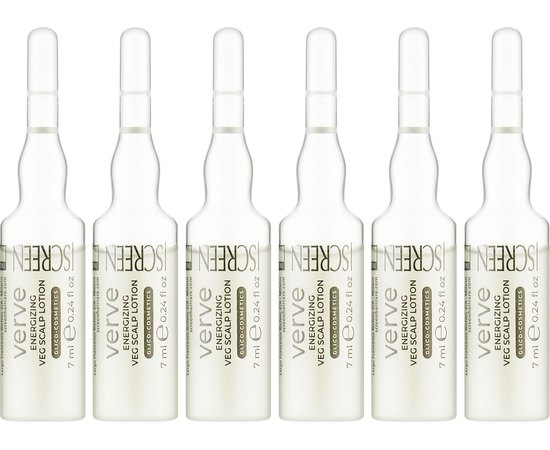 Ампулы для профилактики выпадения волос Screen Purest Verve Energizing Veg Scalp Lotion, 6*7 ml, изображение 2