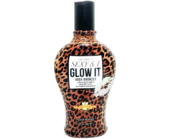 Крем для засмаги в солярії миттєвої дії з темними бронзантами та ефектом сяйва Tan Asz U Sexy & I Glow IT 400X, 221 ml, фото _ab__is.image_number.default