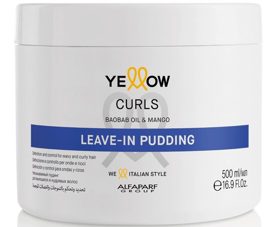 Несмываемый крем-пудинг для вьющихся волос Yellow Curls Leave-In Pudding, 500 ml