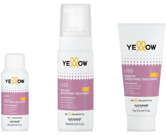 Комплекс для випрямлення волосся Yellow Liss Keratin Smoothing Treatment, фото 