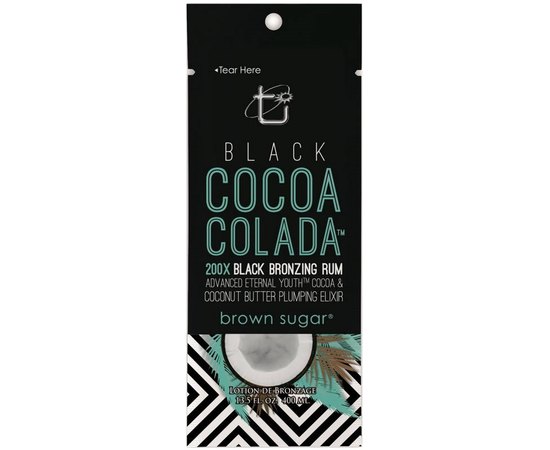 Крем для солярия с кокосовым молочком и темным ромом Brown Sugar Black Cocoa Colada 200X, 22 ml