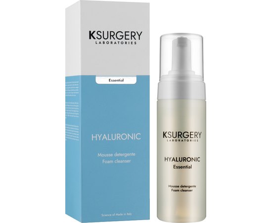 Пенка для умывания KSurgery Hyaluronic Home Line Essential Mousse Foam Cleanser, 170 ml, изображение 2 Пенка для умывания KSurgery Hyaluronic Home Line Essential Mousse Foam Cleanser, 170 ml, изображение 2